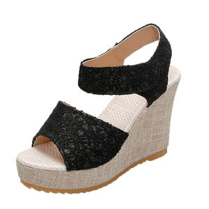 QLFashion semelle épaisse talon haut nouveau été européen et américain décontracté femmes chaussures string gâteau 2025 Explosions Wedge 917 - Product Image 6