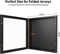 Cadre photo en bois MDF avec vitrine magnétique à ouverture frontale pour maillot, en acrylique anti-UV, format 13,2x13,2, pour montage mural ou sur table, certifié FSC