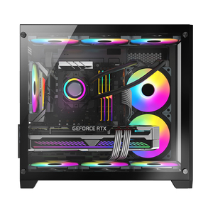 Best-seller Boîtier et tour d'ordinateur personnalisé OEM Boîtier pour ordinateur ATX Micro-ATX Ventilateur de refroidissement pour jeu RVB Armoire pour ordinateur avec alimentation ATX - Product Image 4