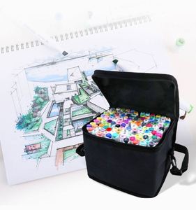 Outils de peinture professionnels de haute qualité, pour les artistes, pour le dessin, 24/48/72/120 couleurs, ensemble de marqueurs à double pointe avec sac en tissu - Product Image 3
