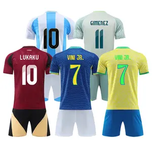 Grosir murah pemuda 100% poliester sublimasi Jersey sepak bola Meksiko setelan seragam tim sepak bola