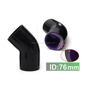 4-слойный силиконовый шланг с угловым соединением 45 градусов - Product Image 1