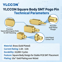 Connecteur Pogo Pin en laiton usiné pour l'électronique grand public et les bracelets connectés, avec placage personnalisé, épaisseur, longueur de broche et numéro, prix usine