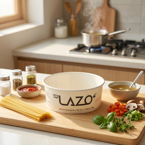 Tazón de Fideos Desechable LAZO de 1600cc, Hecho en Corea, de PP de Grado Alimenticio, Redondo, para Ramen Instantáneo - Product Image 2