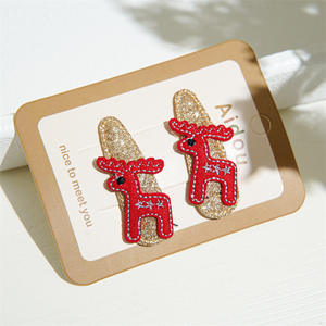 Ensemble de pinces à cheveux de Noël Arbre de Noël arc Dames cadeau de vacances ne pas blesser les cheveux mini <span class=keywords><strong>trompette</strong></span> pince à cheveux - Product Image 4