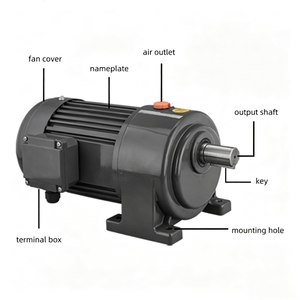 <span class=keywords><strong>Motorreductor</strong></span> de <span class=keywords><strong>Velocidad</strong></span> <span class=keywords><strong>Variable</strong></span> de 400W, Relación 5-120, 1400 RPM, 220V, Motor Eléctrico de Bajo Ruido para Equipos de Automatización - Product Image 2