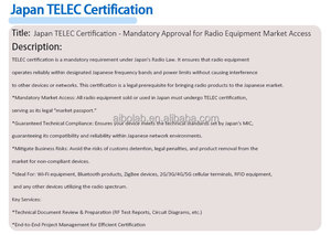 Servicio de Certificación TELEC de Japón para Dispositivos Inalámbricos y Productos de Radiofrecuencia - Product Image 2