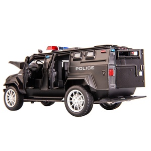 Alta calidad 1:24 Pull Back Metal <span class=keywords><strong>Car</strong></span> Toys con luz y sonido simulación de juguete modelo de coche de policía para niños y adultos regalo - Product Image 1