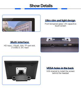 Prezzo all'ingrosso di fabbrica 13 pollici tutto in uno smart elettronica pubblicità schermo lcd <span class=keywords><strong>monitor</strong></span> su annunci auto