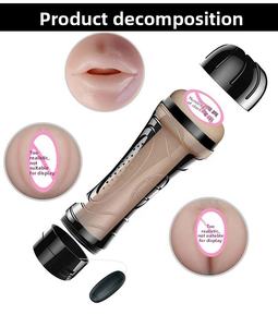 Masturbatore elettrico TPE maschio con velocità continua realistico anale/vaginale/orale con Base di aspirazione staccabile - Product Image 4