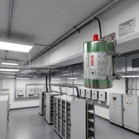 Système compact d'extinction d'incendie par aérosol pour salles de batteries (acide-plomb / lithium-ion), salles de générateurs, salles de commutation