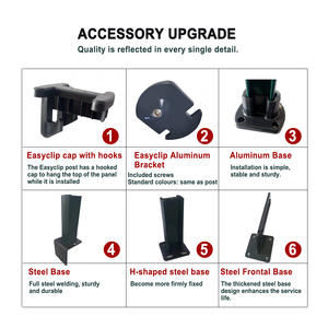 Panel de Valla de Hierro 3D al por Mayor, Recubierto de PVC en Polvo, Antioxidante, Fácil de Ensamblar, para Seguridad de Jardín y Patio Trasero de Villa - Product Image 2