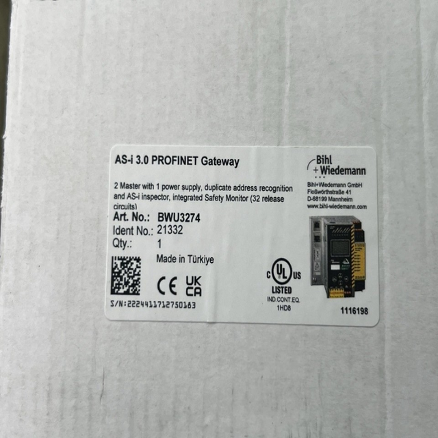 New Original PLC Asi-3 PROFINET Gateway With Integrator Monitor BWU3274 NEW * Affordable Price * in Stock