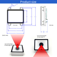 Escáner de Código de Barras Fijo Mini EMT8621A, Lector de Códigos QR 1D 2D con Interfaz USB RS232, en Stock