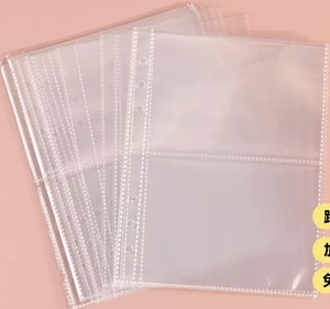 Gói của 10 Bưu Thiếp Chất kết dính tay áo PP văn phòng phẩm phụ kiện cho tổ chức bên trong trang & Ring chất kết dính - Product Image 1