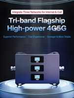 Amplificador de Señal 2G 3G 4G 5G LTE de Banda Cuádruple, Repetidor de 900 1800 2100MHz de Alta Ganancia, Cobertura de 500-1000 m² para Hogar, Oficina y Vehículo