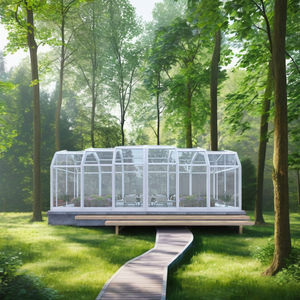 Intrekbare Aluminium Luifel Buiten Tuin Waterdicht Zomerhuis Kleine Prefab Huis Gehard Glas Lamellen Pergola Kit - Product Image 3