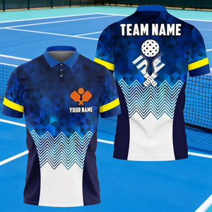 Uniforme de Pickleball Personalizado para Hombre, Sublimado, Impresión 3D, Camiseta Transpirable, Camisetas <span class=keywords><strong>Polo</strong></span> Personalizadas para Clubes Deportivos - Product Image 6