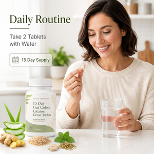 Comprimés de nettoyage du côlon intestinal de haute qualité, 15 jours, probiotiques, aloe vera, séné, détox, biologique, sans gluten, soutient la digestion des adultes - Product Image 2