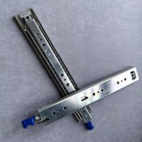 Glissières de tiroir GUANZHIYU à extension complète latérale, à 3 sections, robustes, à roulement à billes, avec vis en acier inoxydable pour cuisine et salle de sport