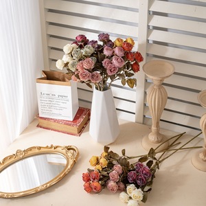 CallaFloral – Fleurs artificielles multi-têtes en forme de bulle, séchées, rouges, jaunes, oranges, vertes, violet foncé, pour décoration de mariage et artisanat - Product Image 1
