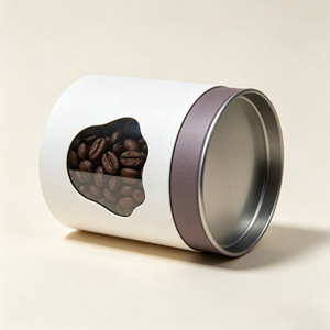 Caja de embalaje cilíndrica ecológica personalizada para té y café, tubo de papel, tubo de cartón redondo con ventana - Product Image 4