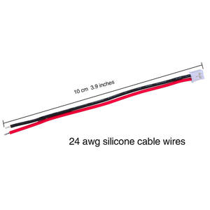 Micro J S T Ph 2.02ピンコネクタプラグオスメスシリコンケーブルワイヤーハーネス100mm24awg - Product Image 3