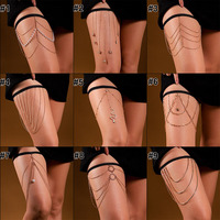Chaîne de jambe G1396, bijoux de corps sexy pour femmes, luxe, cristal, plage, chaîne de cuisse en strass, bijoux pour femmes