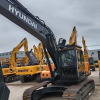 Pelle hydraulique Hyundai HX220HD d'occasion bien entretenue avec godet de 1 m et puissance de 120 000 W pour projets de carrière