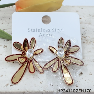 Elegante collana di platino scintillante con perle di zircone di diamanti placcato in rodio per eleganti feste serali - Product Image 1