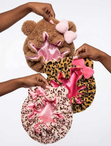 Juego de Gorros de Terciopelo y Satén Reversibles de Doble Capa para Bebés y Niños con Orejas de Gatito, Personalizados con Logotipo, para Mamá e Hija - Product Image 5