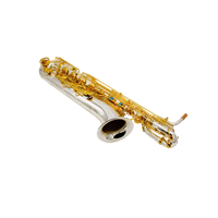 Eastern Music Pro Brass Baritone Saxophone - Silver Plated Body and Keys