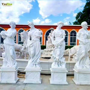 Decorazione da giardino esterna a grandezza naturale moderna quattro stagioni fuori <span class=keywords><strong>statue</strong></span> in <span class=keywords><strong>marmo</strong></span> - Product Image 1