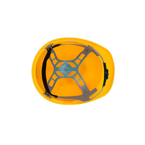 EN397認定V字型調整可能サイズ保護ヘルメット建設作業者用ABS HDPEハードハットロータリーノブ安全ギア付き - Product Image 1