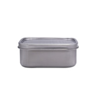 Boîte à lunch de qualité alimentaire, en acier inoxydable 18/8 argent 800/1200/1400 ml avec couvercle personnalisable en acier inoxydable