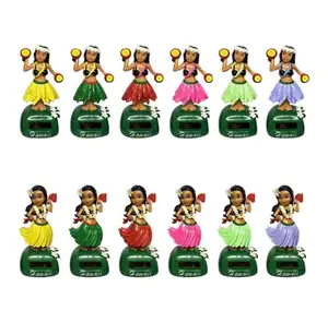 Hawaiian Solar Bobble Heads Car Decoration