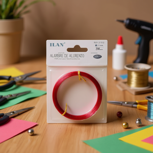 Il filo di alluminio da 1,5 mm 3M di colore rosso per lavori artigianali e progetti fai da te - Product Image 2