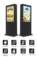 Panel de póster para quiosco Lcd, Pantalla Lcd portátil 4K de 59 pulgadas y 55 pulgadas para exteriores, señalización Digital alimentada por batería