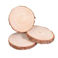 Tranches de bois de pin écologiques, disques en bois DIY, pièces de bois à anneaux de croissance, sous-verres pour tasses à thé, ornements muraux, Noël