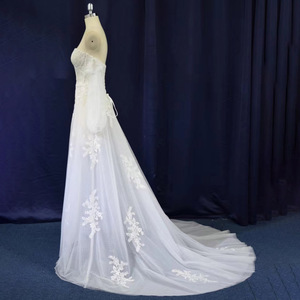 Jancember LSFL02 ilusión fuera del hombro encaje sirena vestidos de novia vestidos - Product Image 3