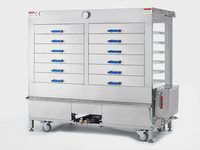 Vitrine chauffante rapide KS-630 pour supermarché, avec thermostat réglable, gaz GPL/GNL, installation au sol, certifiée CE