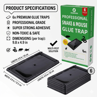 Piège à serpents collant professionnel pour le contrôle des rongeurs et des reptiles, attrape-nuisibles non toxique pour une utilisation en intérieur/extérieur