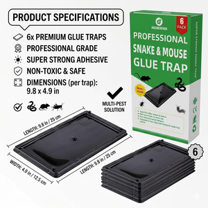 Professionelles Klebefangbrett für Nagetier- und Reptilienbekämpfung, Ungiftiger Schädlingsfänger für Innen-/Außenbereich - Product Image 2