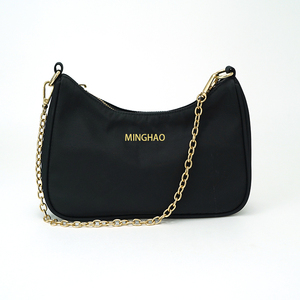 BSCI Factory New Fashion Custom Tote <strong>Bag</strong> Luxury Single Gold Tone Thin Chain Strap Designer Inspired Chain <strong>Bag</strong> Shoulder <strong>Bag</strong> - Product Image 1