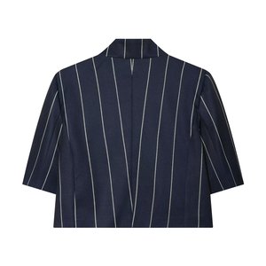 Conjunto <span class=keywords><strong>de</strong></span> Blazer <span class=keywords><strong>y</strong></span> Pantalones <span class=keywords><strong>de</strong></span> Lino a Rayas para <span class=keywords><strong>Mujer</strong></span>, Traje <span class=keywords><strong>de</strong></span> Dos Piezas, OEM/ODM por Fábrica <span class=keywords><strong>de</strong></span> Ropa China, Conjunto Vintage <span class=keywords><strong>de</strong></span> 2 Piezas - Product Image 3