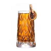 Vente en gros de verre à boire unique en diamant esthétique grand gobelet en verre à whisky verres à café pour boissons froides