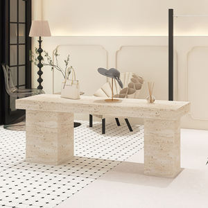Matériau en marbre travertin cloison moyenne Table d'affichage d'île de type à écoulement d'eau pour les bijouteries - Product Image 3