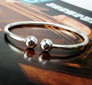 ANENJERY commercio all'ingrosso nuovo semplice braccialetto a sfera coppia donna uomo gioielli da sposa coppia braccialetto aperto - Product Image 6