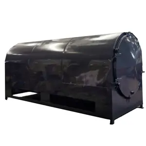 Airflow Horizontal Charcoal Carbonization Stove Smokeless Charcoal Making Retort Kiln Wood Carbon Furnace Charcoal