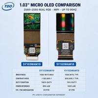 Pantalla Micro OLED de 1.03 Pulgadas 2560x2560, 1000nits/1500nits, 90Hz, Módulo MIPI I2C RGB con Placa Controladora para Dispositivos AR, VR, HUD/Térmicos